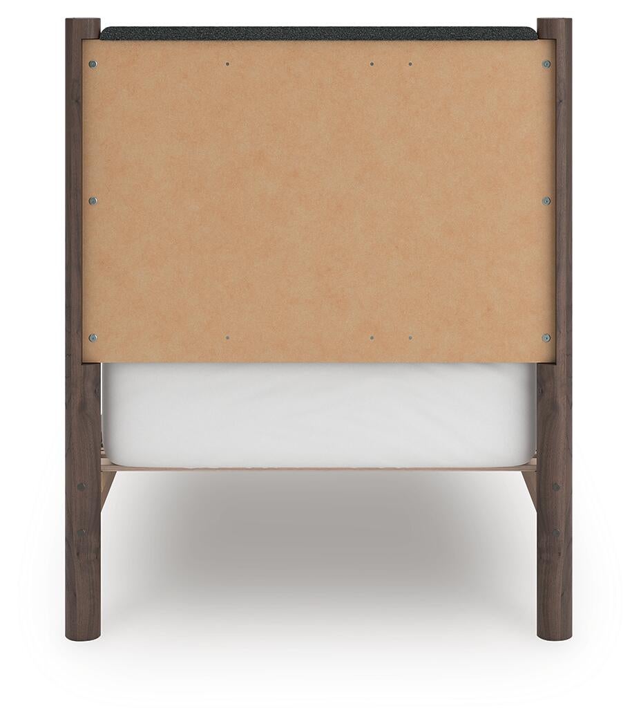 Pamytta  Upholstered Panel Platform Bed, Dresser, Mirror And Nightstand
