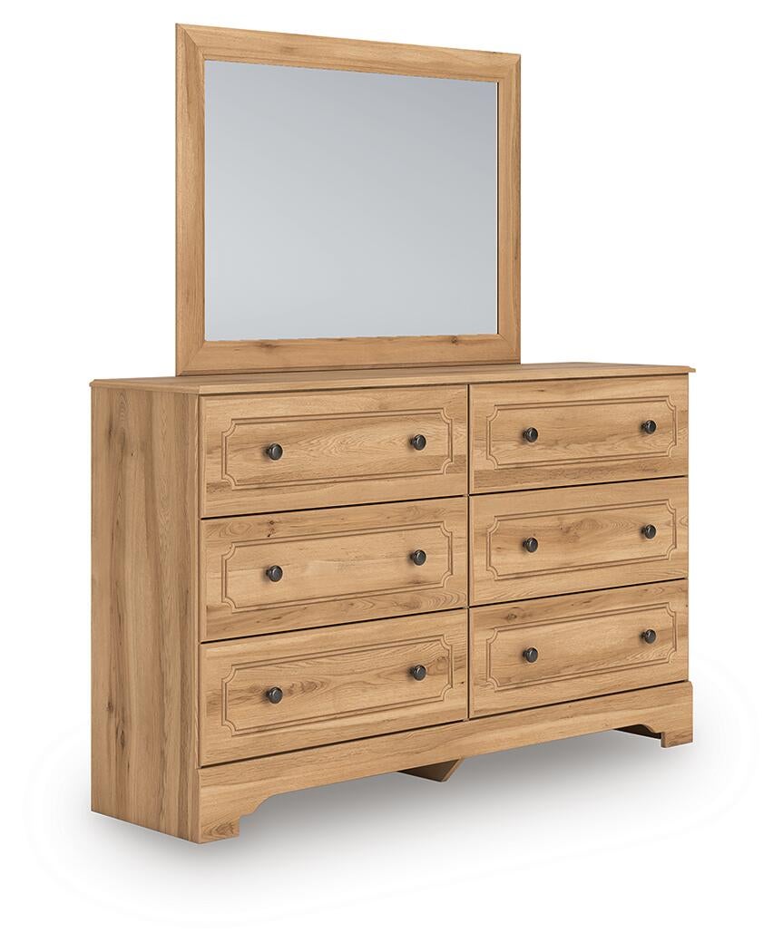 Aleaport  Panel Bed With Mirrored Dresser And Nightstand