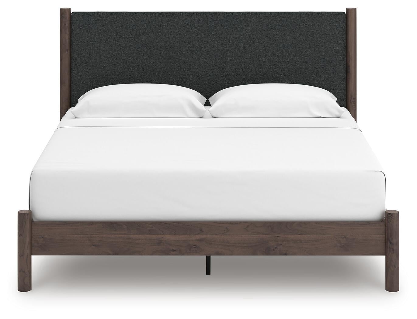 Pamytta  Upholstered Panel Platform Bed, Dresser, Mirror, Chest And Nightstand