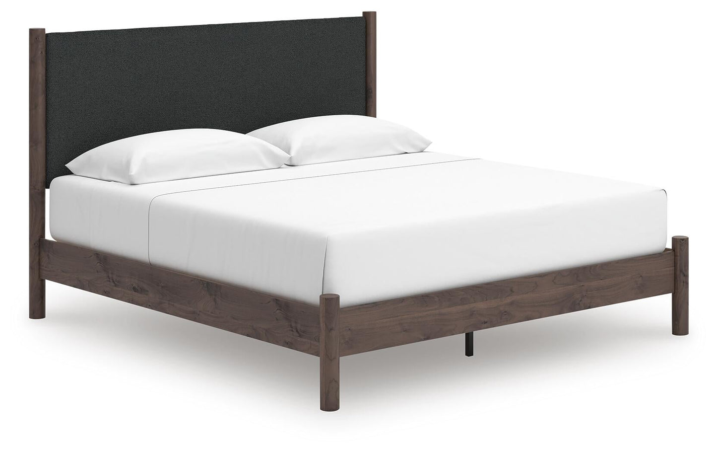 Pamytta  Upholstered Panel Platform Bed, Dresser, Mirror And Nightstand