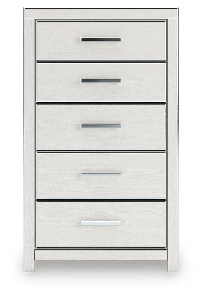 Zuraleus  Upholstered Panel Platform Bed, Dresser, Mirror, Chest And Nightstand