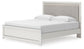 Zuraleus  Upholstered Panel Platform Bed, Dresser, Mirror, Chest And Nightstand