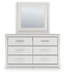 Zuraleus  Upholstered Panel Bed, Dresser And Mirror
