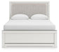 Zuraleus  Upholstered Panel Bed, Dresser And Mirror