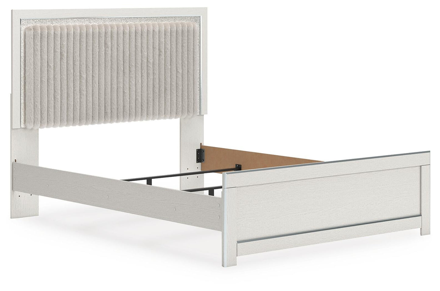 Zuraleus  Upholstered Panel Bed, Dresser And Mirror