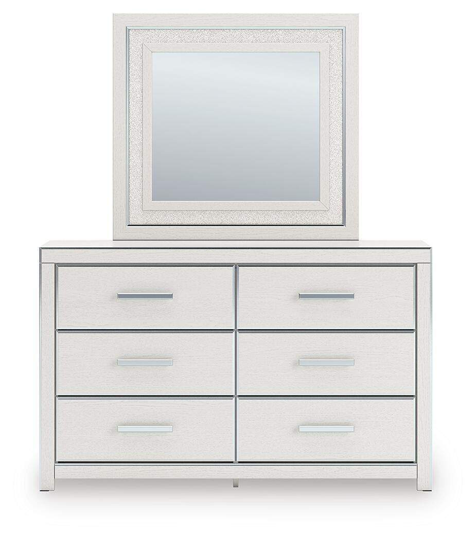 Zuraleus  Upholstered Panel Platform Bed, Dresser, Mirror, Chest And Nightstand