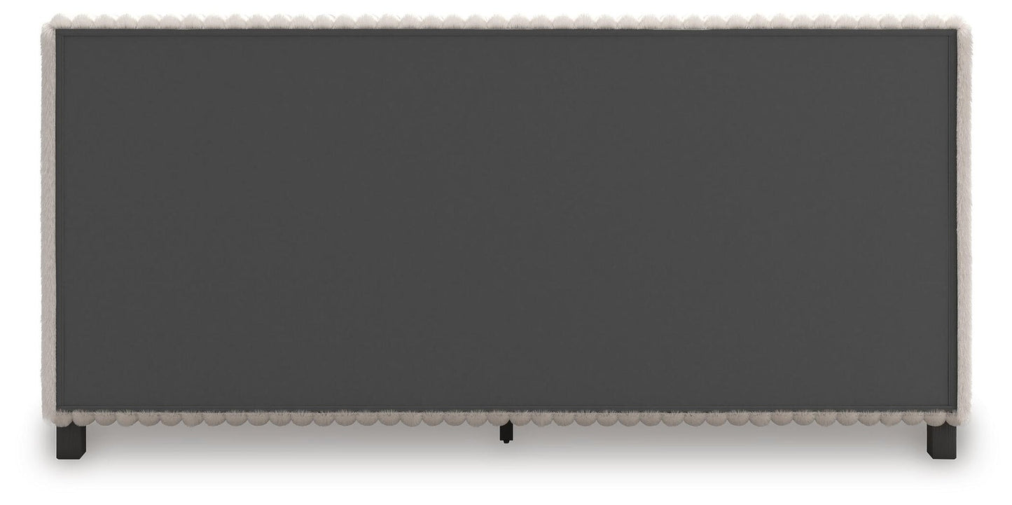 Zuraleus California  Upholstered Bed, Dresser, Mirror, Chest And Nightstand