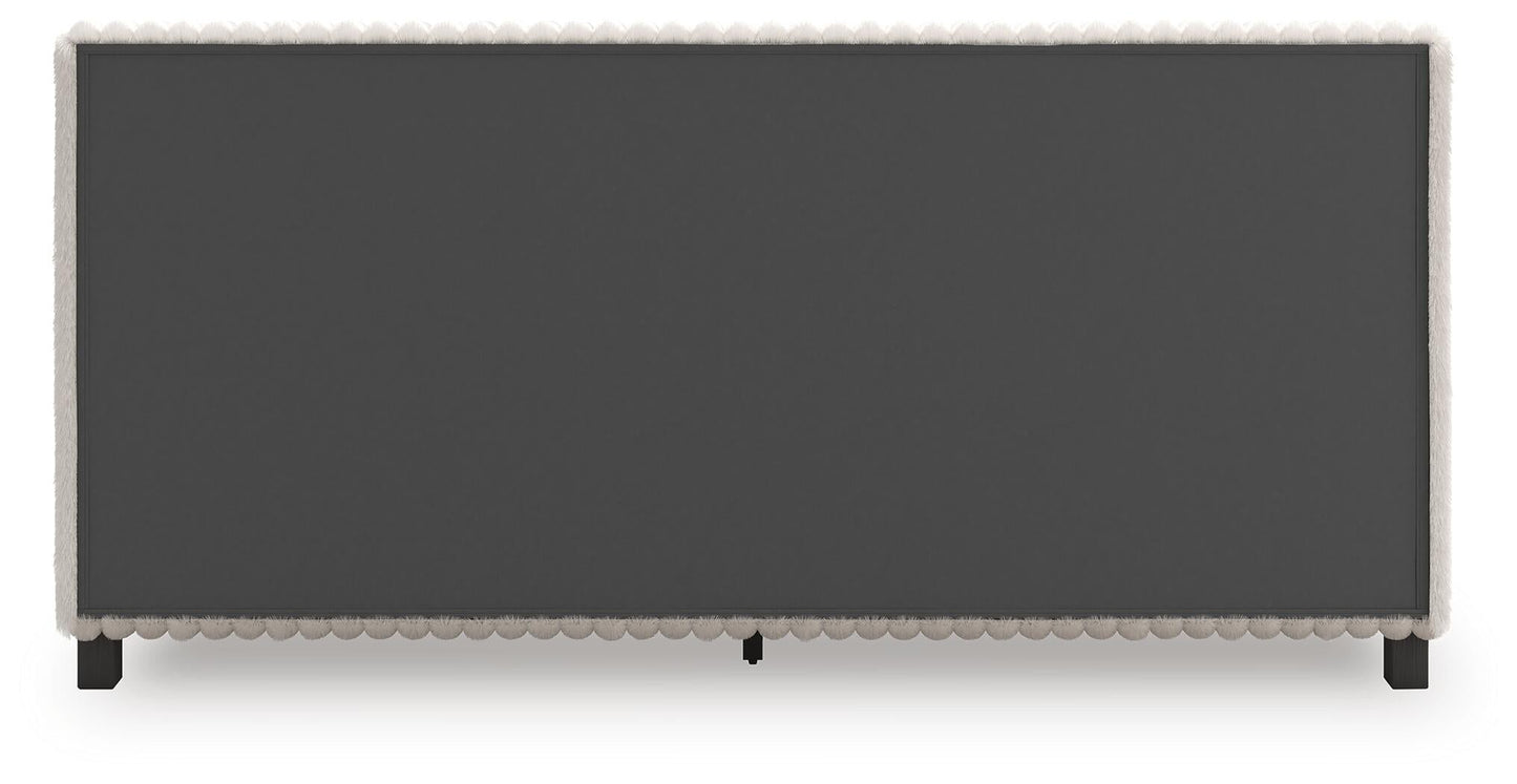 Zuraleus  Upholstered Bed, Dresser, Mirror And Nightstand