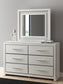 Zuraleus  Upholstered Bed, Dresser, Mirror And Nightstand