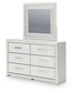 Zuraleus  Upholstered Panel Bed, Dresser, Mirror And Nightstand