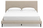Cielden  Upholstered Bed With Roll Slats, Dresser And Mirror