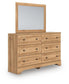 Aleaport  Panel Bed With Mirrored Dresser And Nightstand
