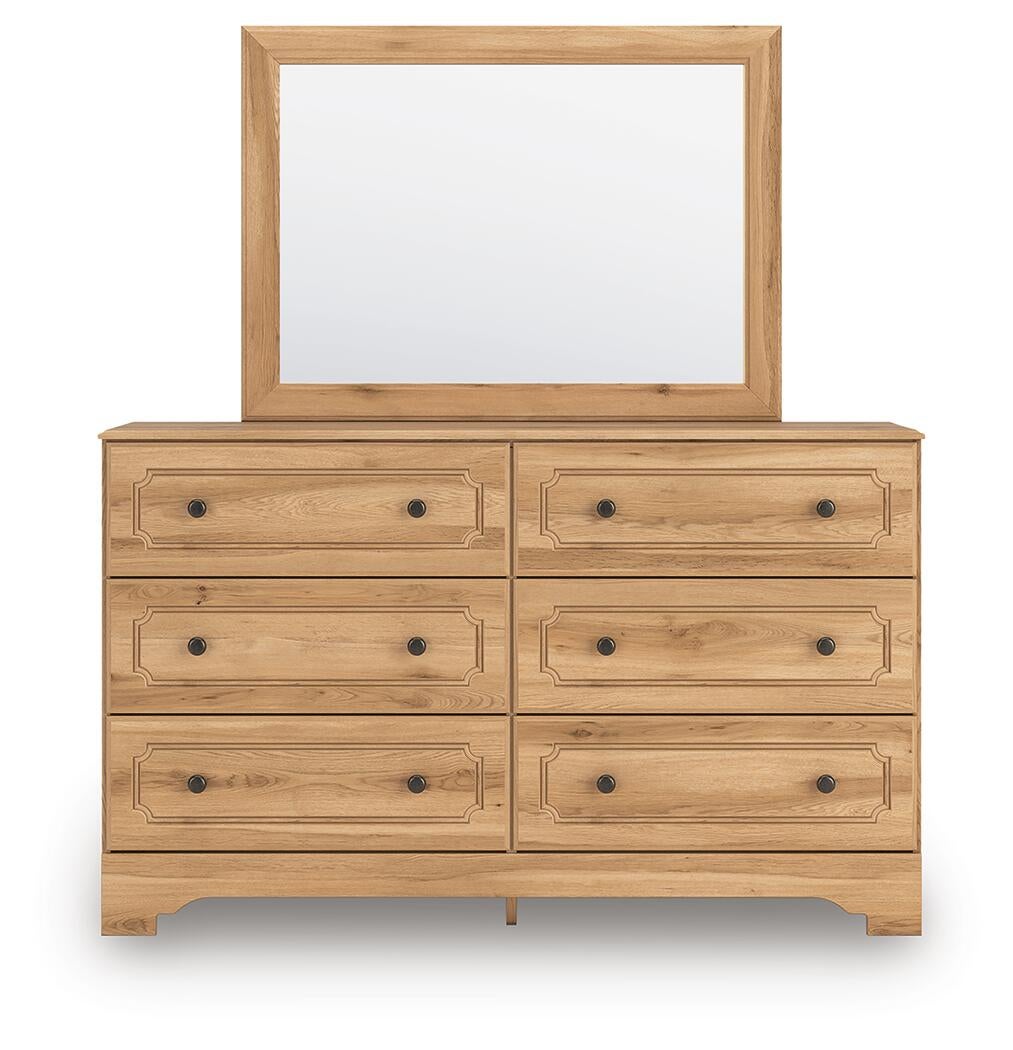 Aleaport  Panel Bed With Mirrored Dresser And Nightstand