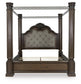 Maylee California  Canopy Bed, Dresser, Mirror And Nightstand