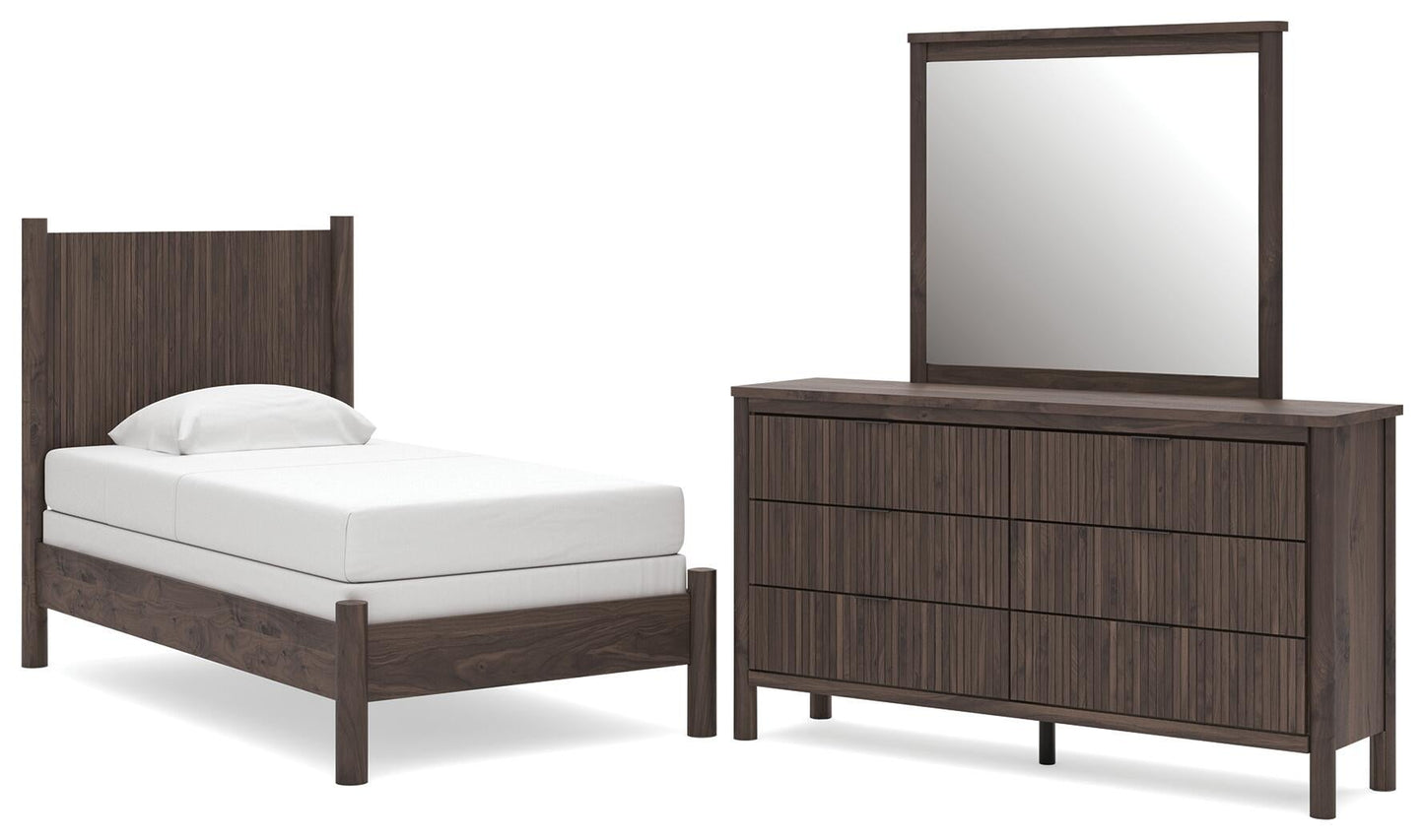 Pamytta  Panel Bed, Dresser And Mirror