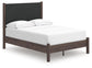 Pamytta  Upholstered Panel Platform Bed, Dresser And Mirror