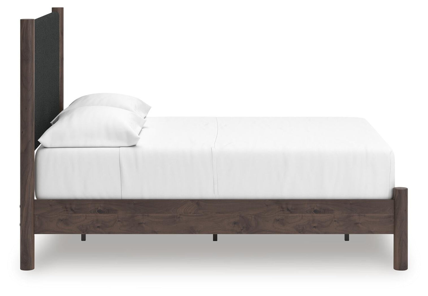 Pamytta  Upholstered Panel Platform Bed, Dresser And Mirror