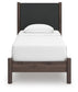 Pamytta  Upholstered Panel Platform Bed, Dresser And Mirror