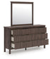Pamytta  Panel Platform Bed, Dresser And Mirror
