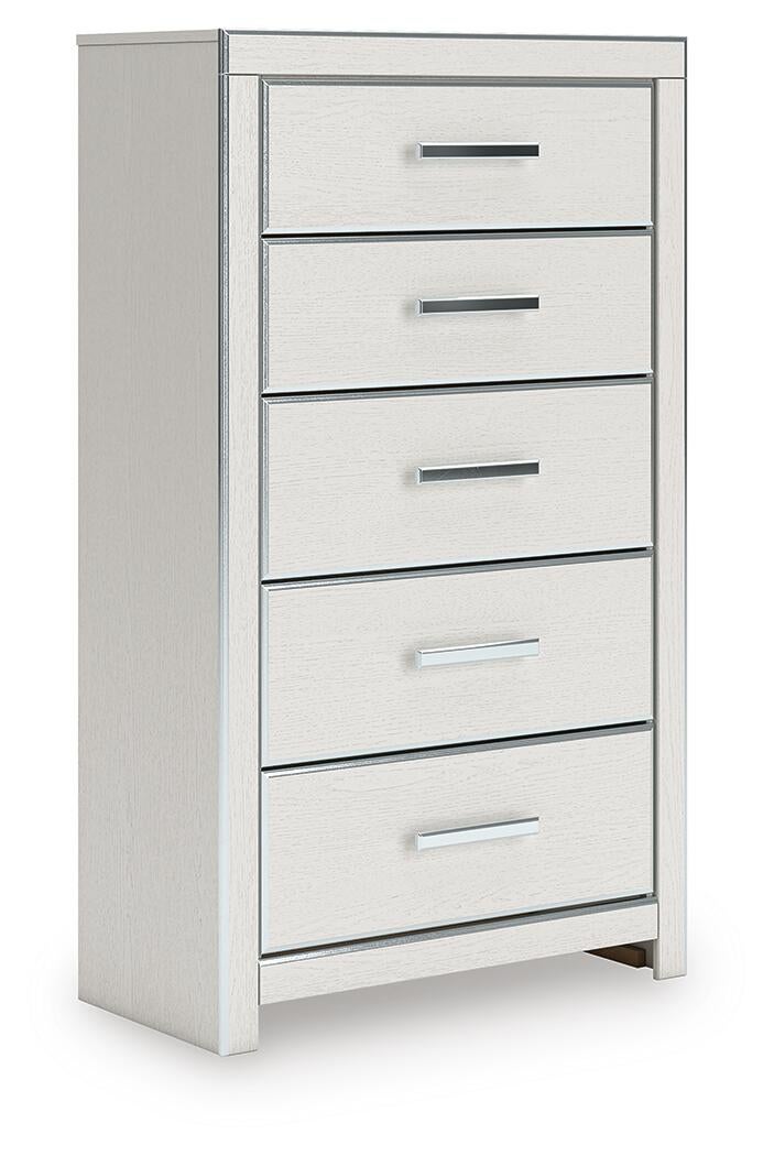 Zuraleus  Upholstered Panel Bed, Dresser, Mirror And Nightstand