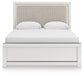 Zuraleus  Upholstered Panel Platform Bed, Dresser, Mirror And Nightstand