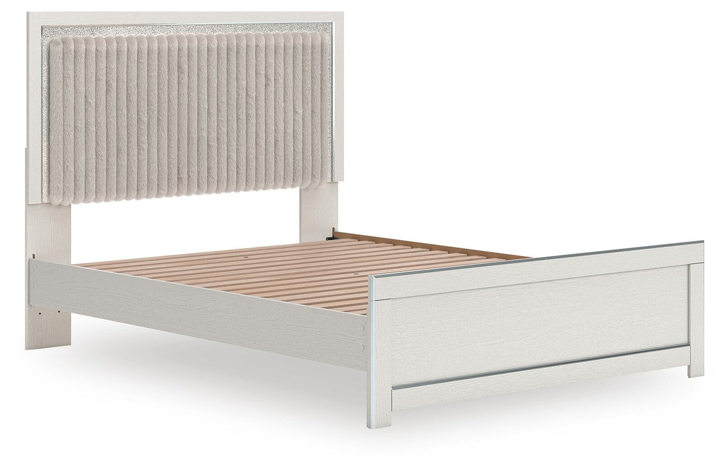 Zuraleus  Upholstered Panel Platform Bed, Dresser, Mirror And Nightstand