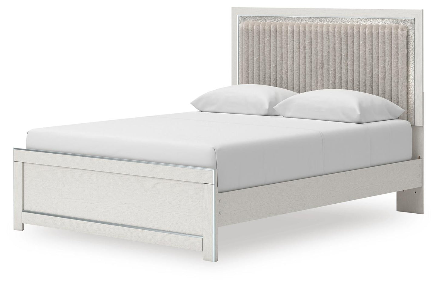 Zuraleus  Upholstered Panel Platform Bed, Dresser, Mirror And Nightstand