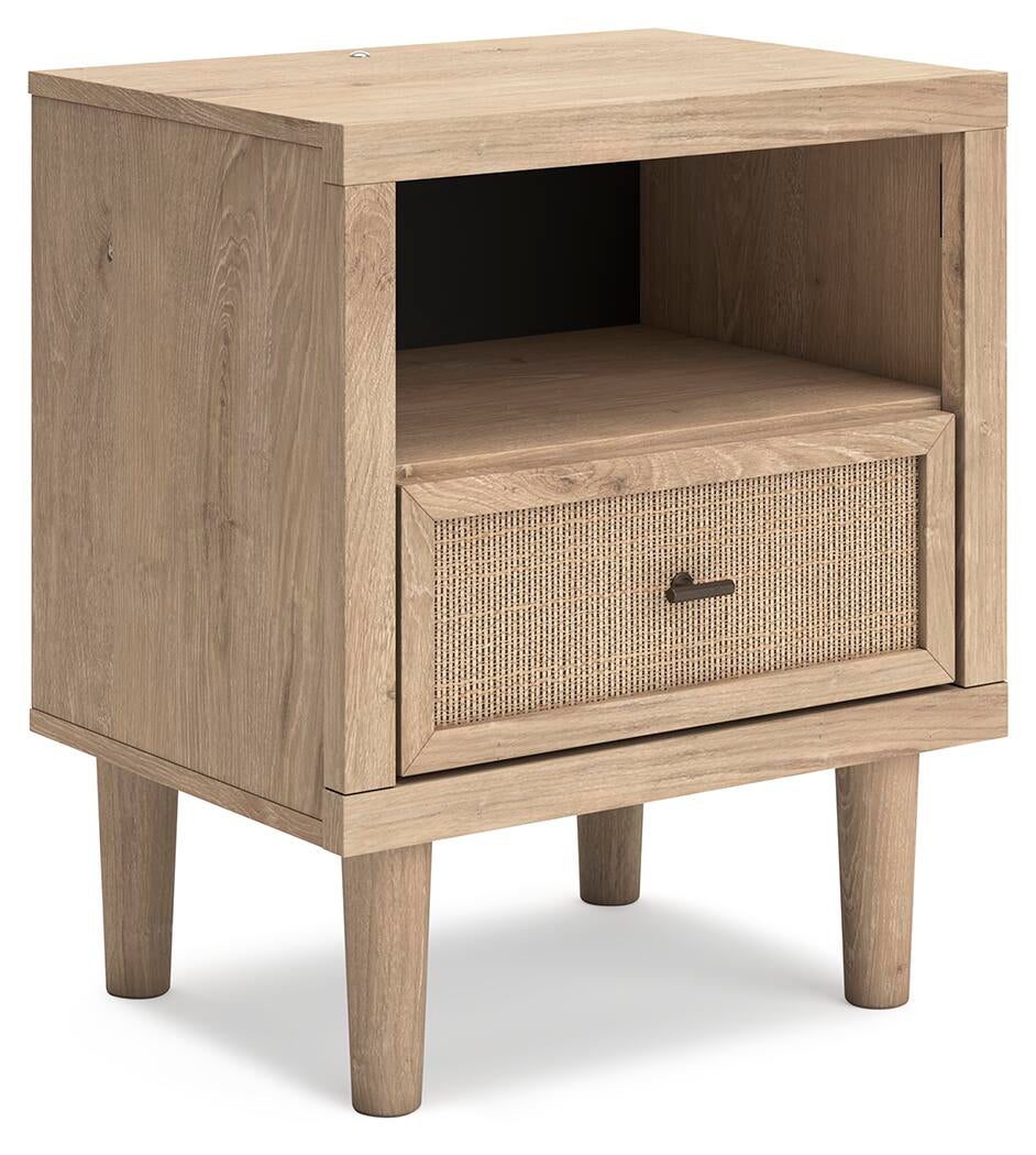 Cielden  Upholstered Bed With Roll Slats, Dresser, Mirror And Nightstand