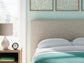 Cielden  Upholstered Bed With Roll Slats, Dresser, Mirror And Nightstand