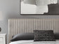Zuraleus California  Upholstered Bed, Dresser, Mirror And Nightstand