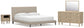 Cielden California King Upholstered Bed with Roll Slats, Dresser, Mirror and Nightstand