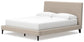 Cielden California  Upholstered Bed With Roll Slats, Dresser And Mirror