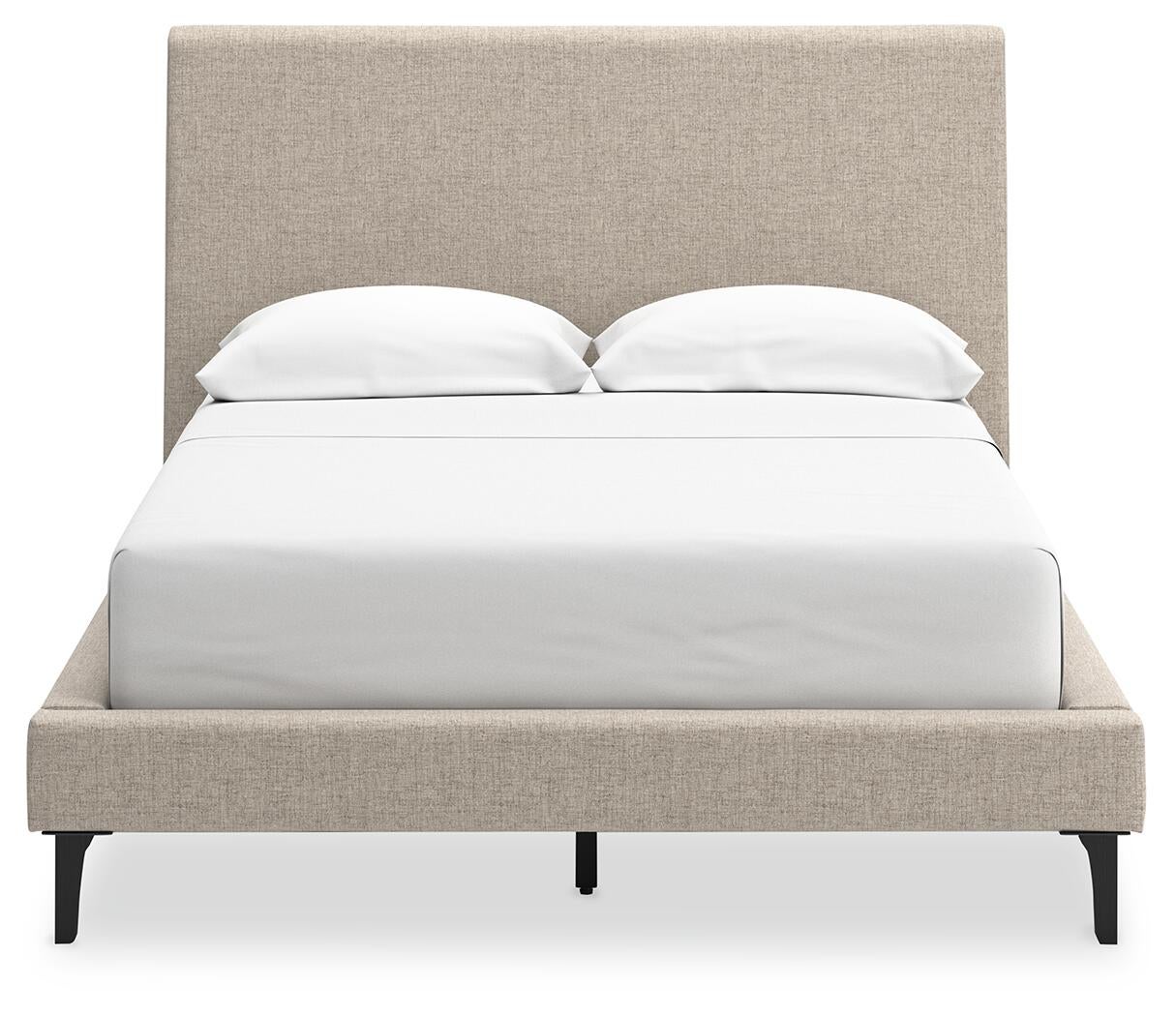 Cielden  Upholstered Bed With Roll Slats, Dresser, Mirror, Chest And Nightstand
