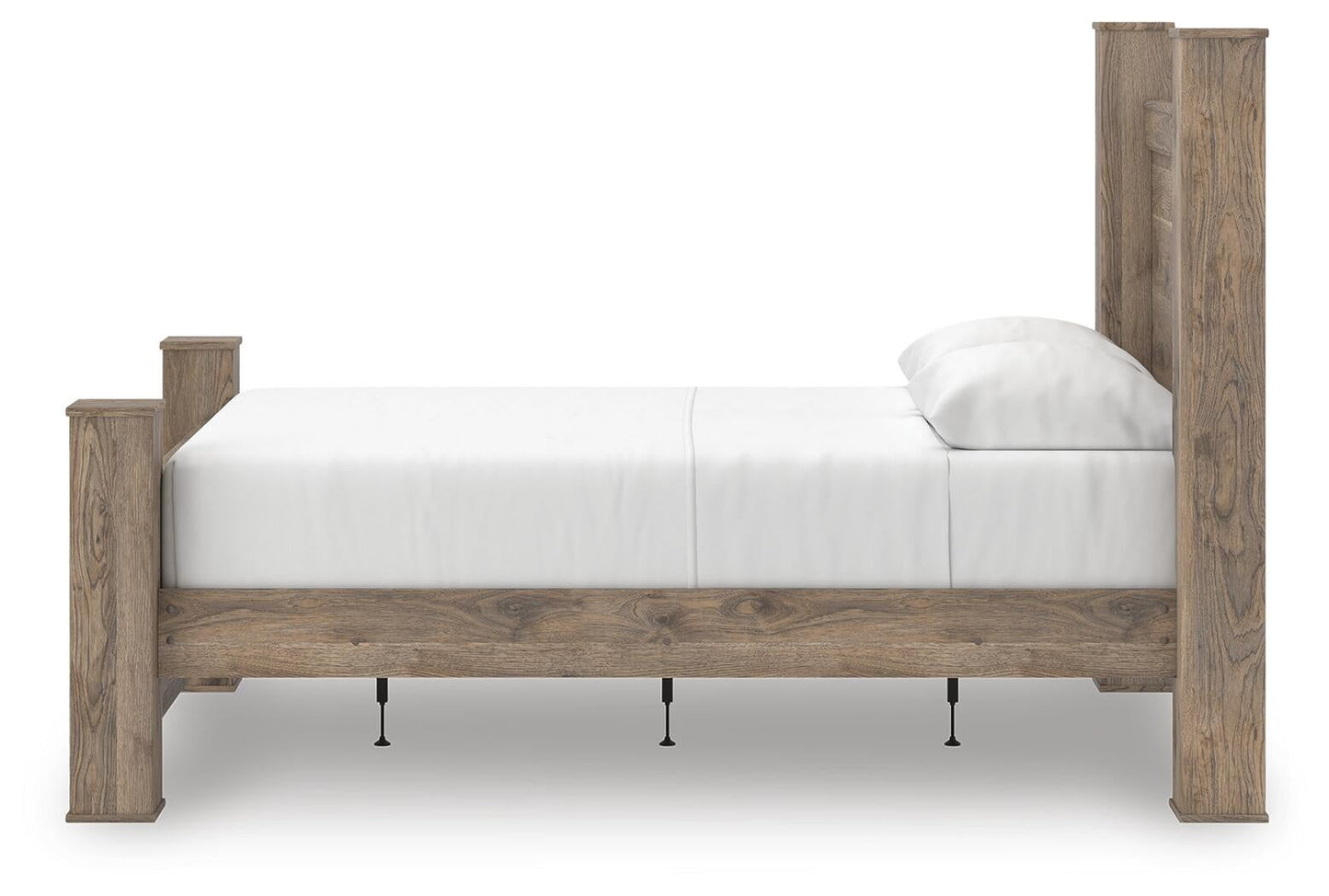 Rusticott  Poster Bed With Mirrored Dresser
