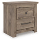 Rusticott  Panel Bed With Mirrored Dresser And Nightstand