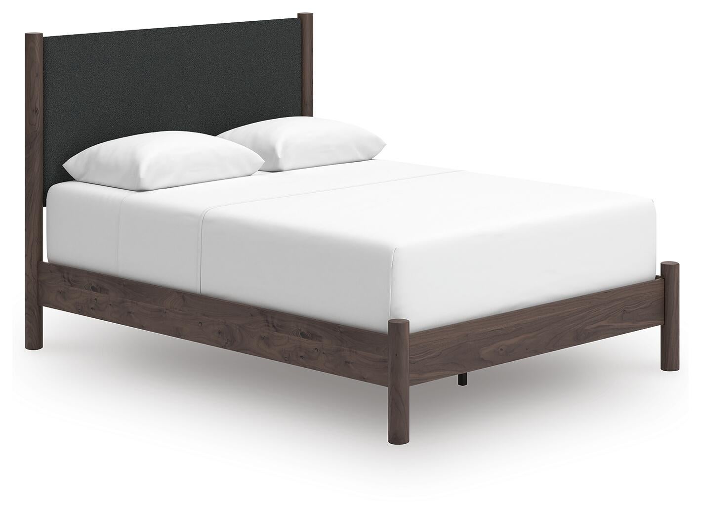 Pamytta  Upholstered Panel Bed, Dresser, Mirror, Chest And Nightstand