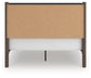 Pamytta  Upholstered Panel Bed, Dresser And Mirror