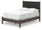Pamytta  Upholstered Panel Bed, Dresser And Mirror