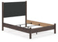 Pamytta  Upholstered Panel Bed, Dresser And Mirror