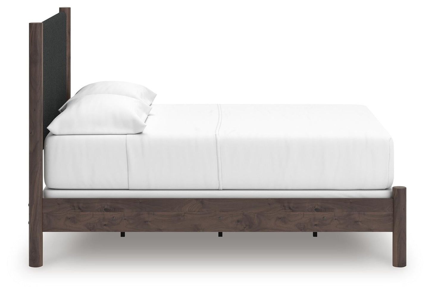 Pamytta  Upholstered Panel Bed, Dresser And Mirror
