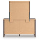 Pamytta  Upholstered Panel Bed, Dresser And Mirror