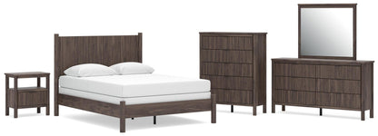 Pamytta  Panel Bed, Dresser, Mirror, Chest And Nightstand