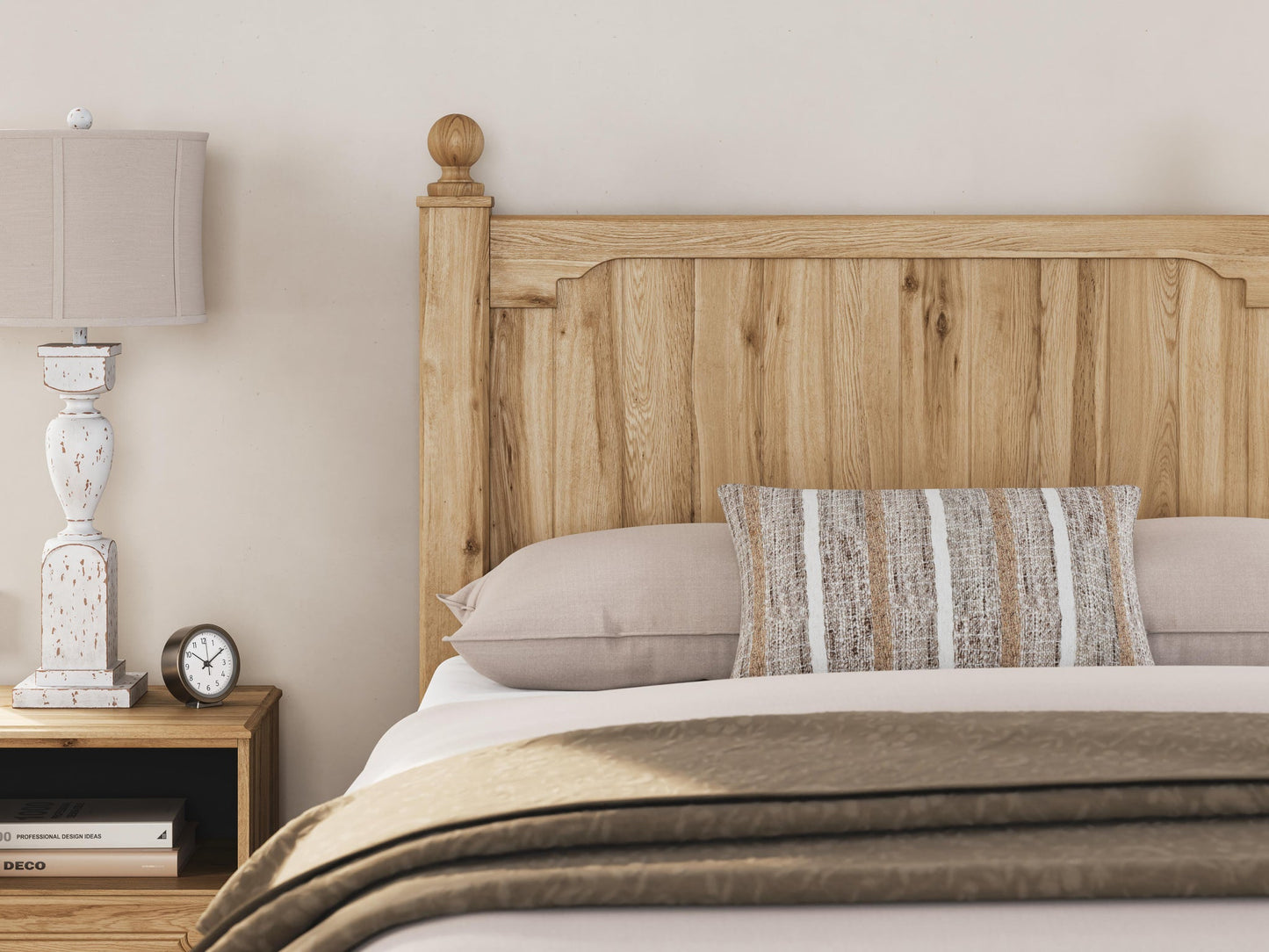 Aleaport  Panel Bed With Mirrored Dresser
