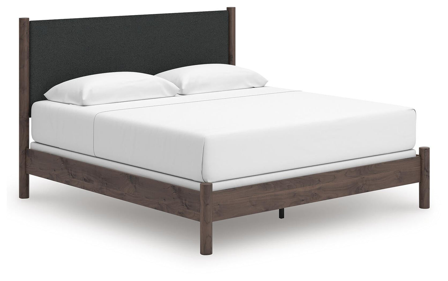 Pamytta  Upholstered Panel Bed, Dresser And Mirror