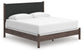 Pamytta  Upholstered Panel Bed, Dresser And Mirror