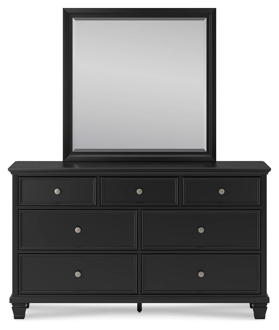 Lanolee California  Panel Storage Bed, Dresser, Mirror And Nightstand