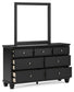 Lanolee California  Panel Storage Bed, Dresser, Mirror And Nightstand