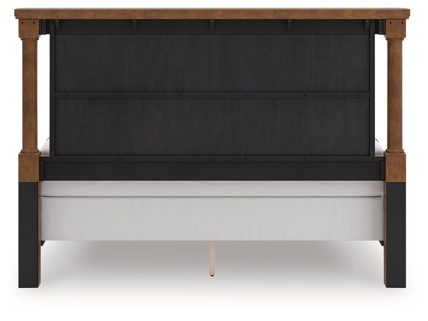 Rowlenstown  Poster Bed With Mirrored Dresser