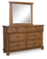 Rowlenstown California  Poster Bed With Mirrored Dresser And Nightstand