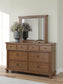 Rowlenstown California  Poster Bed With Mirrored Dresser And Nightstand